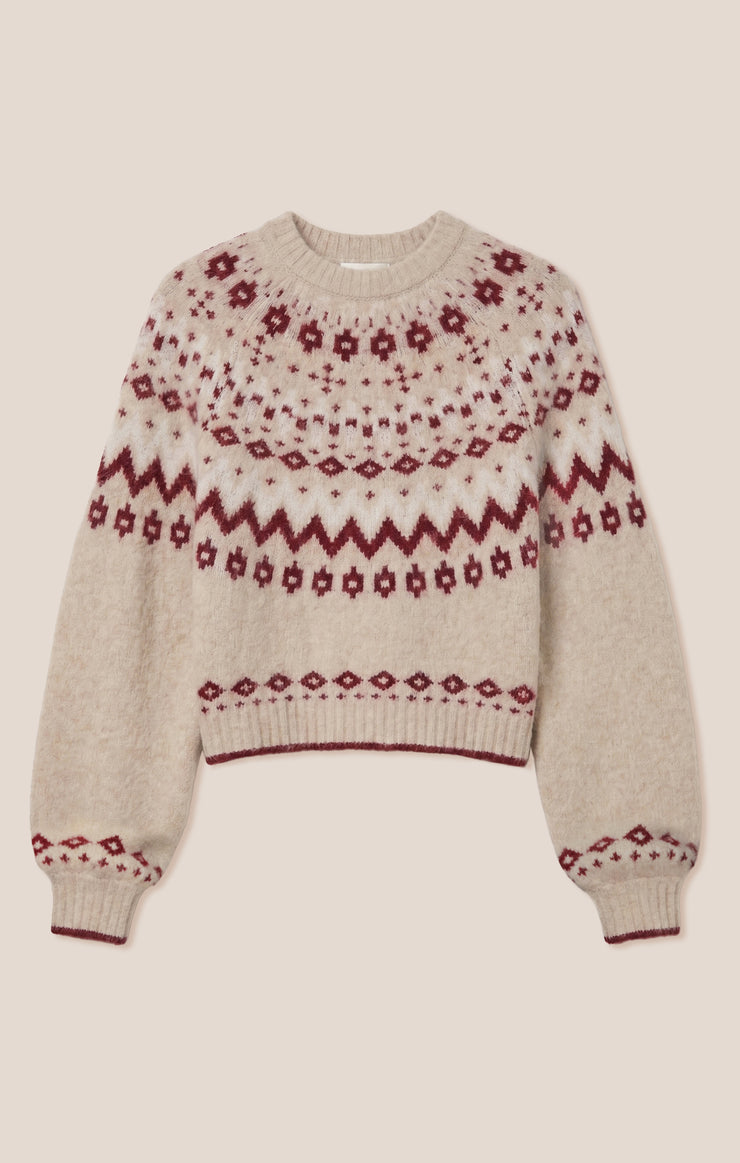 Sweaters String The Lights Fair Isle Sweater Oatmeal Heather