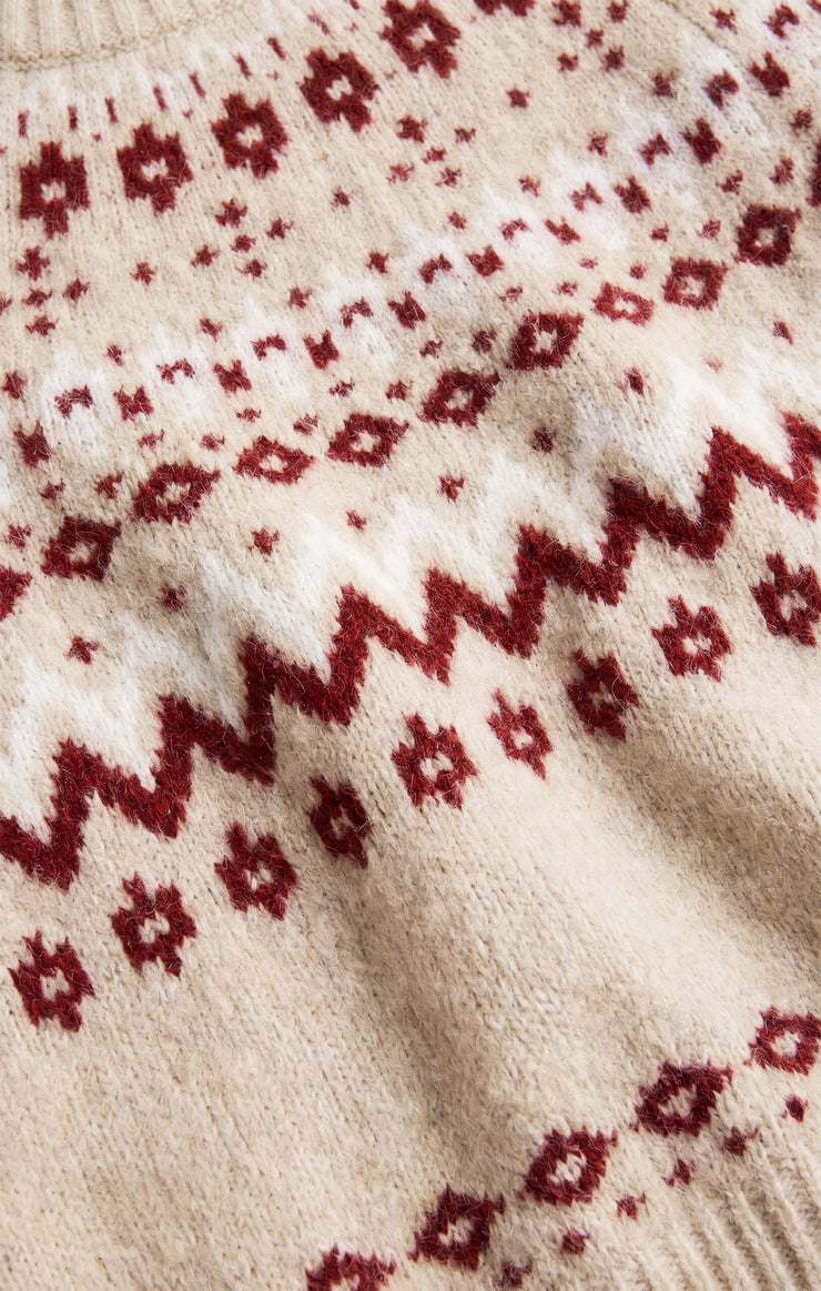 Sweaters String The Lights Fair Isle Sweater Oatmeal Heather