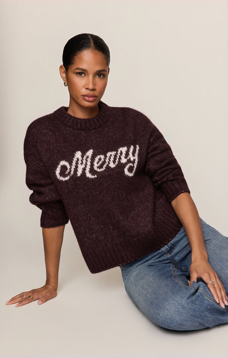 Sweaters More Merry Sweater Berry Noir