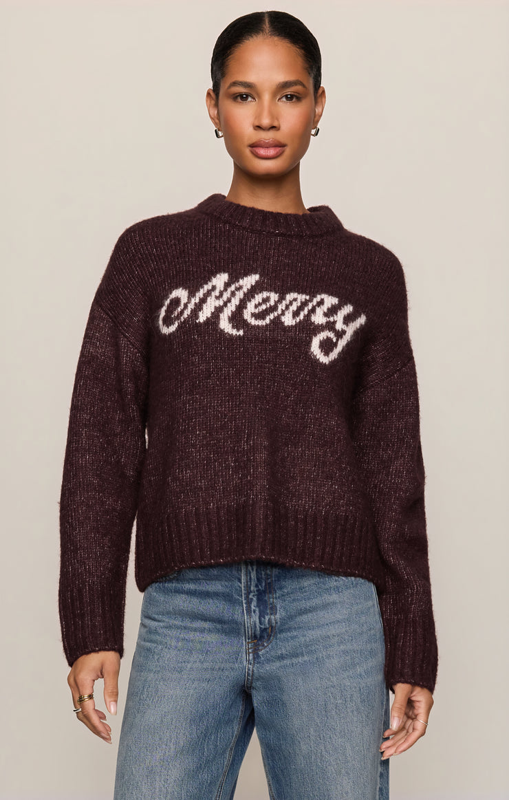 Sweaters More Merry Sweater Berry Noir