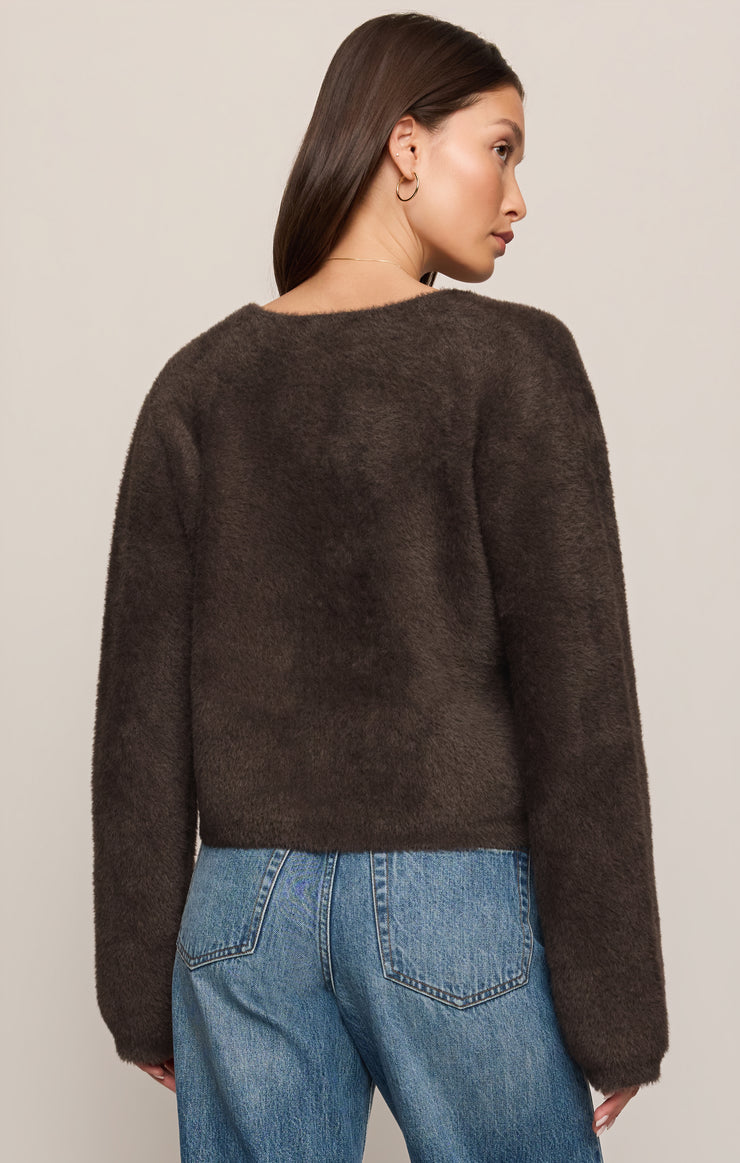Sweaters Winterglow Fluffy Cardigan Cocoa Bean