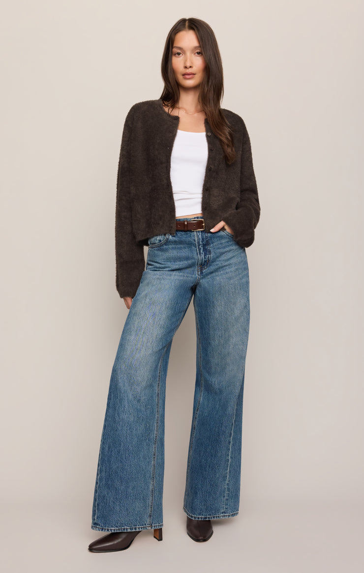 Sweaters Winterglow Fluffy Cardigan Cocoa Bean