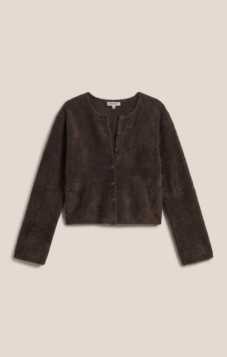 Sweaters Winterglow Fluffy Cardigan Cocoa Bean