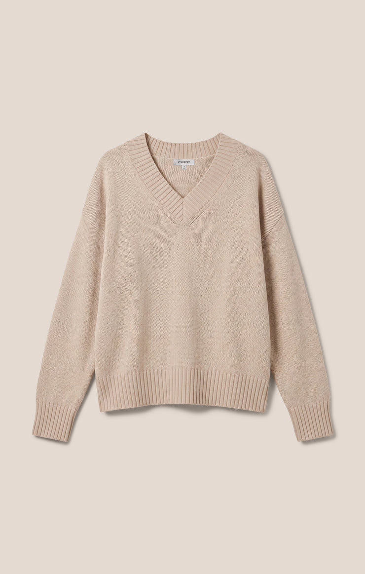 Sweaters Cloud Spun V-Neck Sweater Frosted Pearl