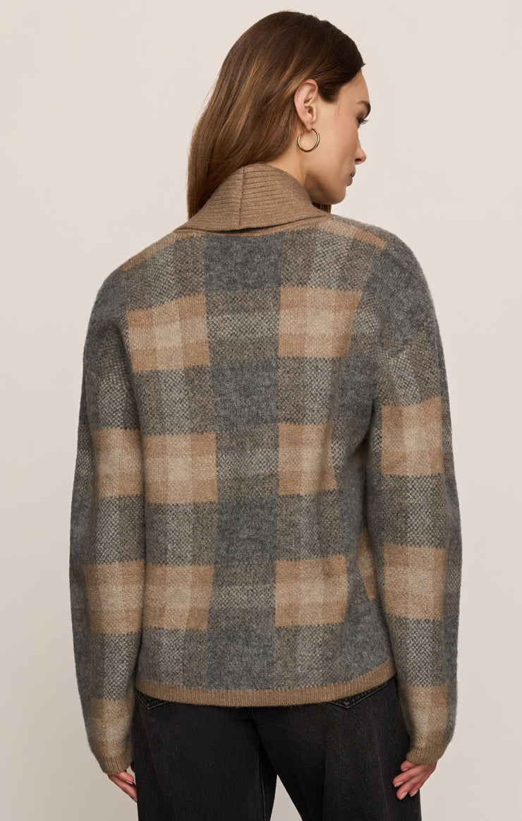 Sweaters Ludlow Plaid Cardigan Classic Heather Grey