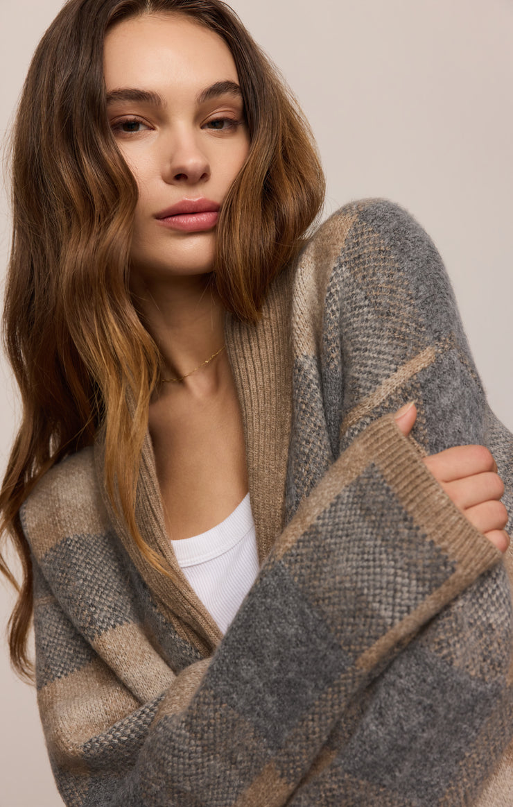 Sweaters Ludlow Plaid Cardigan Classic Heather Grey