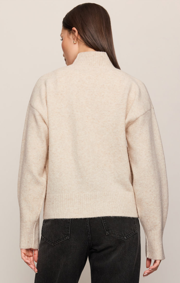 Sweaters Nessa Mock Neck Sweater Light Oatmeal Heather