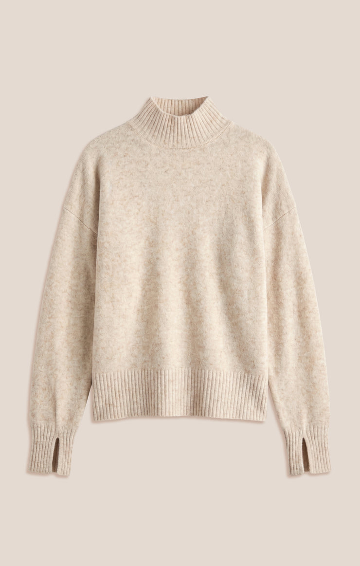 Sweaters Nessa Mock Neck Sweater Light Oatmeal Heather