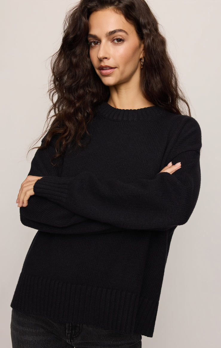 Sweaters Cloud Spun Curved Hem Sweater Black