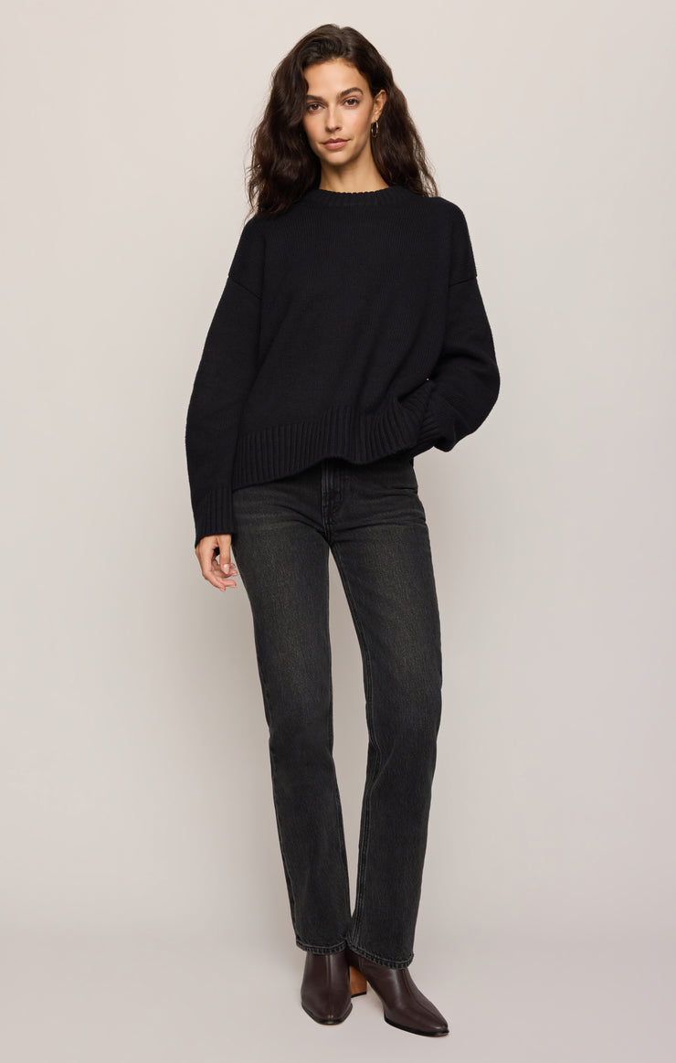 Sweaters Cloud Spun Curved Hem Sweater Black