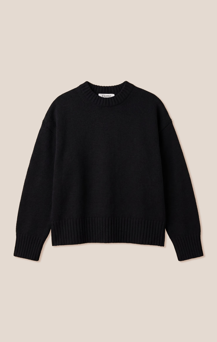 Sweaters Cloud Spun Curved Hem Sweater Black
