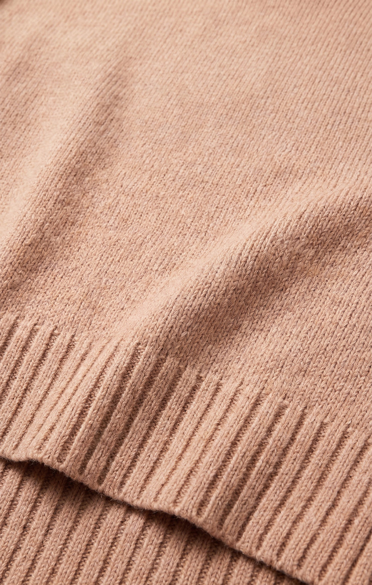 Sweaters Cloud Spun Curved Hem Sweater Toasted Almond