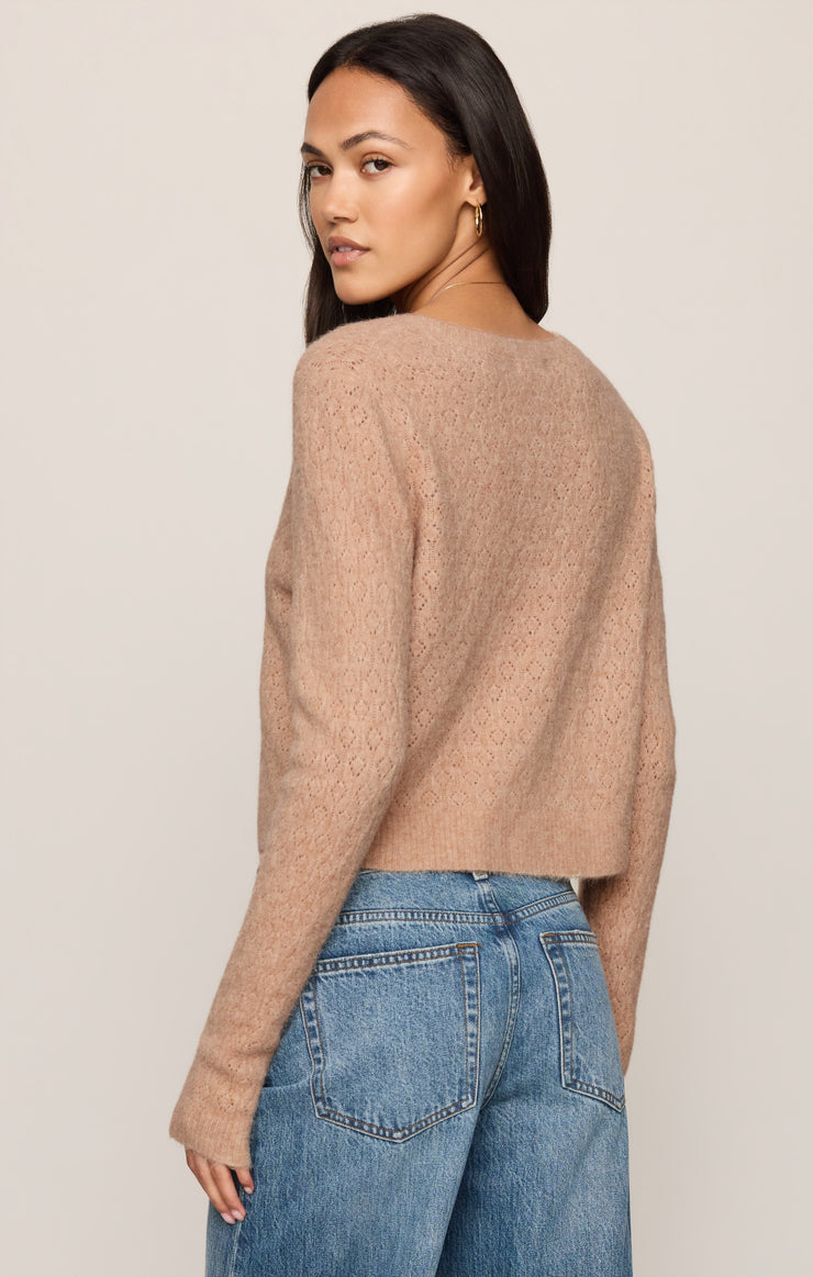 Sweaters Medina Open Knit Cardigan Toasted Almond