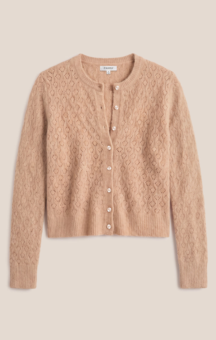 Sweaters Medina Open Knit Cardigan Toasted Almond