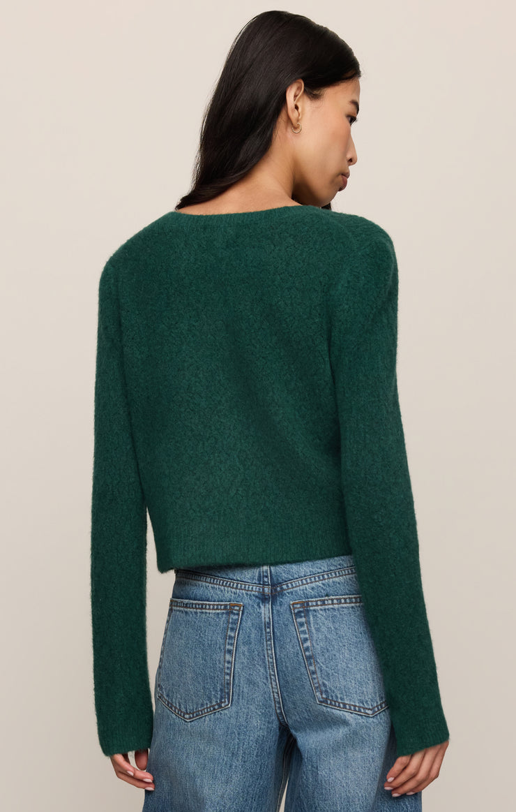 Sweaters Medina Open Knit Cardigan Velvet Green