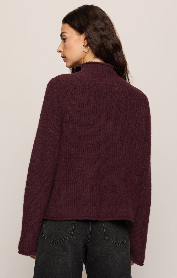Sweaters Warm Wishes Turtleneck Sweater Berry Noir