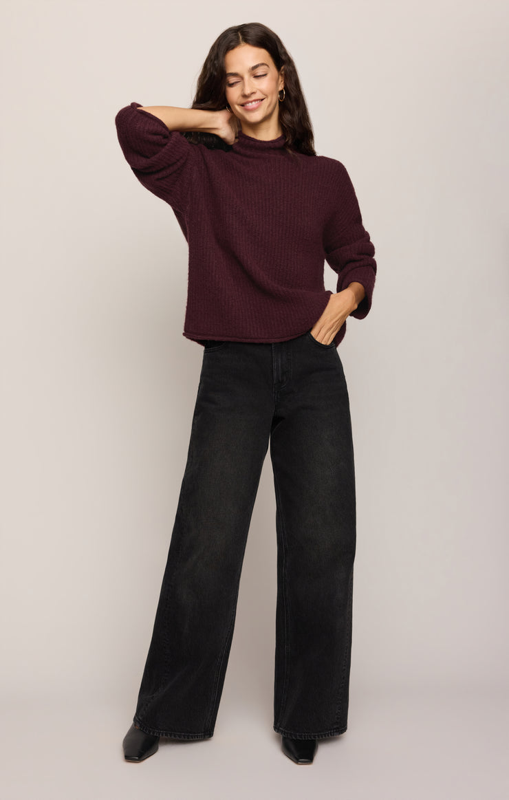Sweaters Warm Wishes Turtleneck Sweater Berry Noir