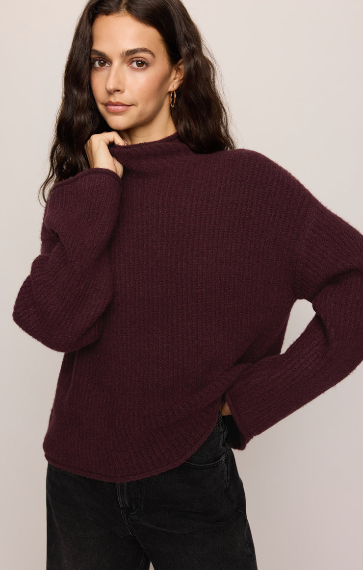 Sweaters Warm Wishes Turtleneck Sweater Berry Noir