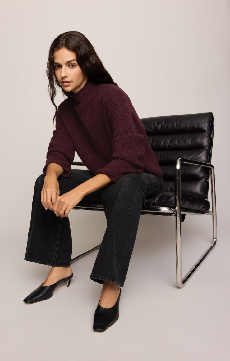Sweaters Warm Wishes Turtleneck Sweater Berry Noir
