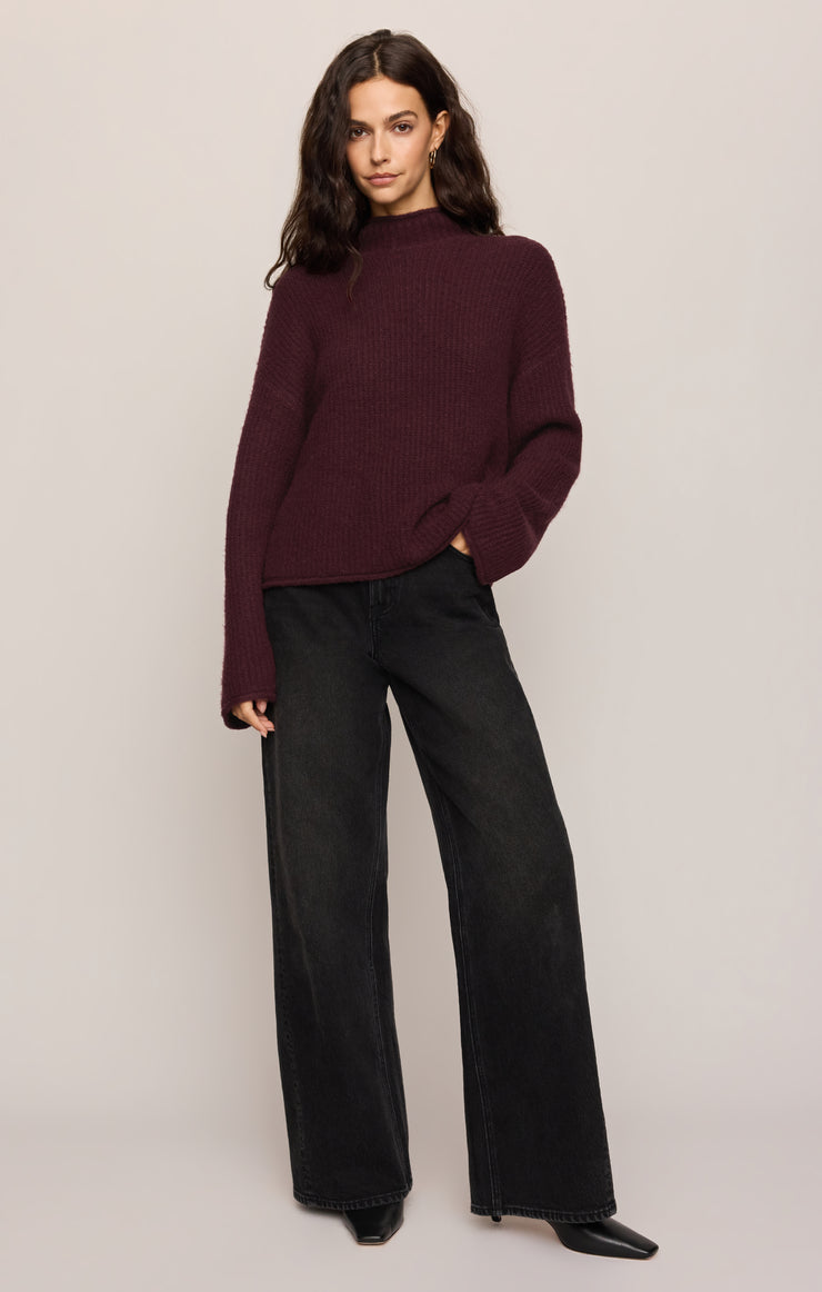 Sweaters Warm Wishes Turtleneck Sweater Berry Noir