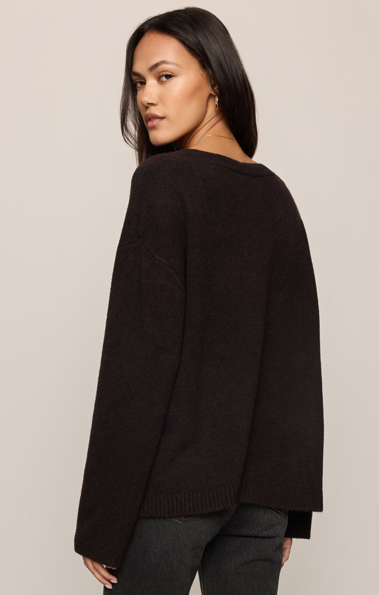Sweaters Cozy Moment Cardigan Dark Roast