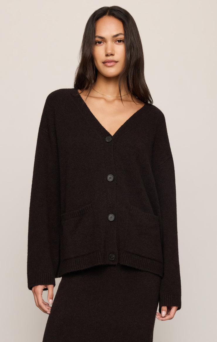 Sweaters Cozy Moment Cardigan Dark Roast