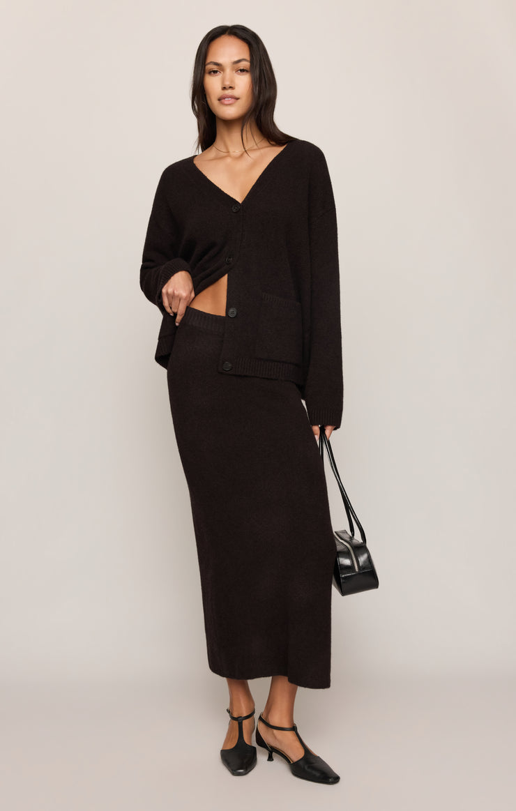 Sweaters Cozy Moment Cardigan Dark Roast