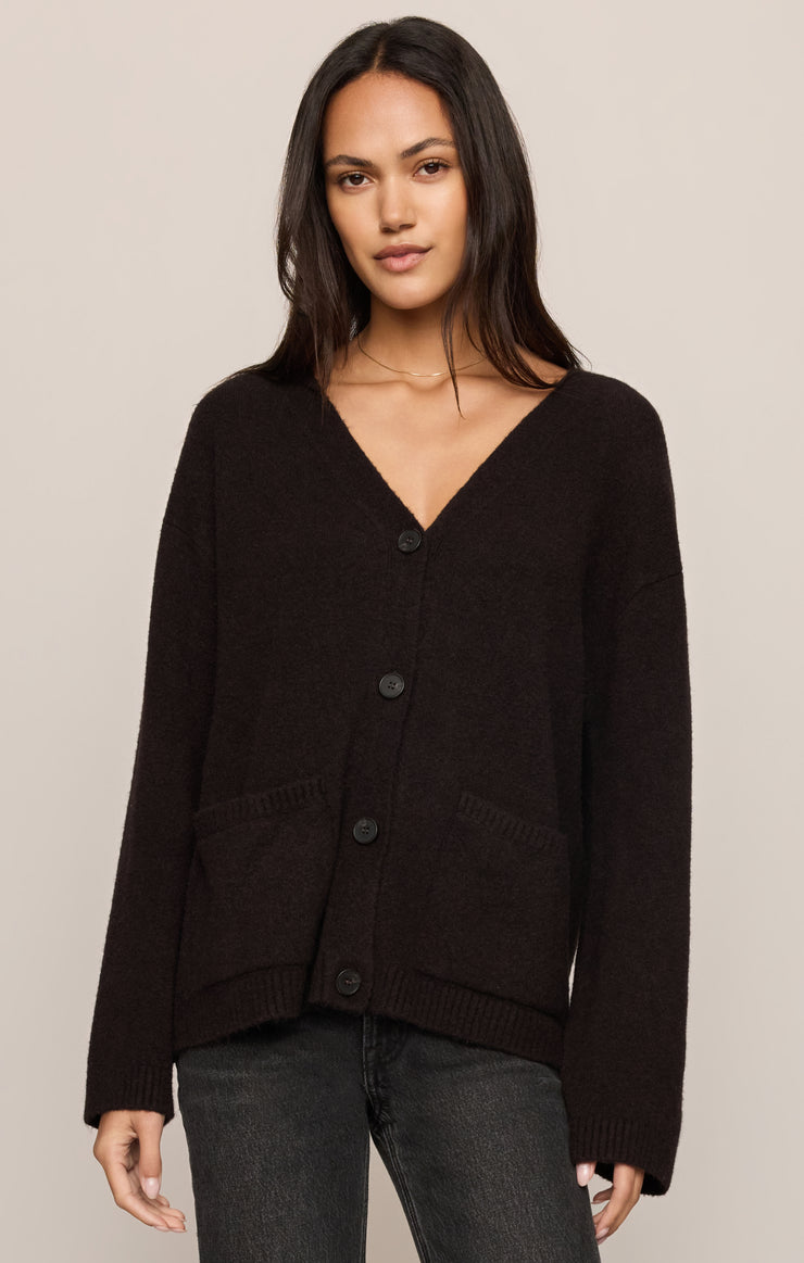 Sweaters Cozy Moment Cardigan Dark Roast