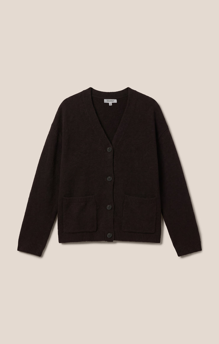 Sweaters Cozy Moment Cardigan Dark Roast