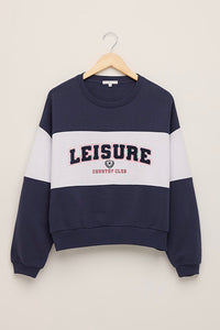 TopsKnit Denim Modern Weekender Navy Leisure sweatshirt