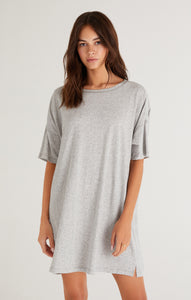 DressesDelta Slub T-Shirt Mini Dress Heather Grey