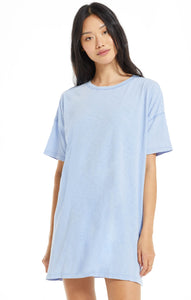 DressesDelta Slub T-Shirt Mini Dress Perennial Blue