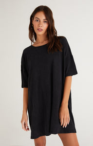 DressesDelta Slub T-Shirt Mini Dress Washed Black