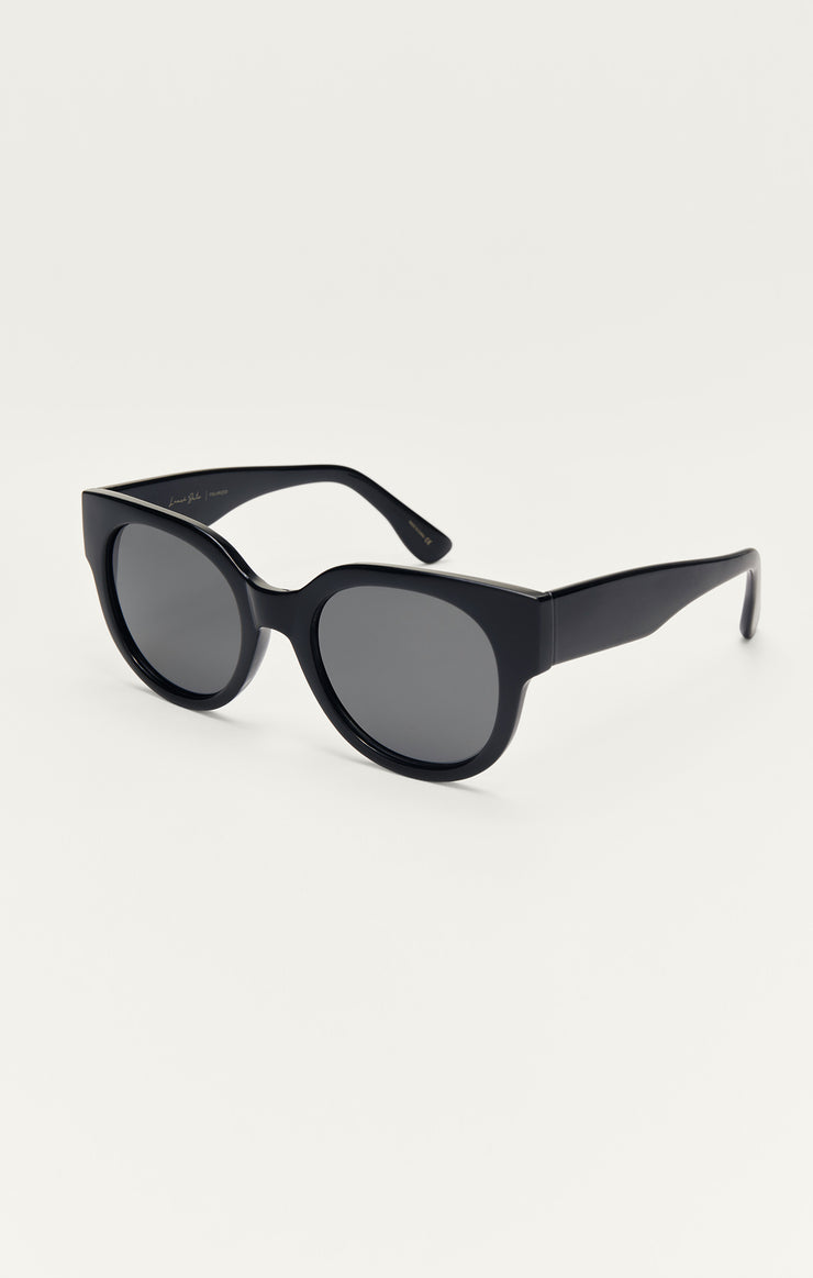 Accessories - Sunglasses Lunch Date Sunglasses Polished Black - Grey