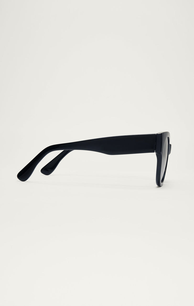 Accessories - Sunglasses Lunch Date Sunglasses Polished Black - Grey
