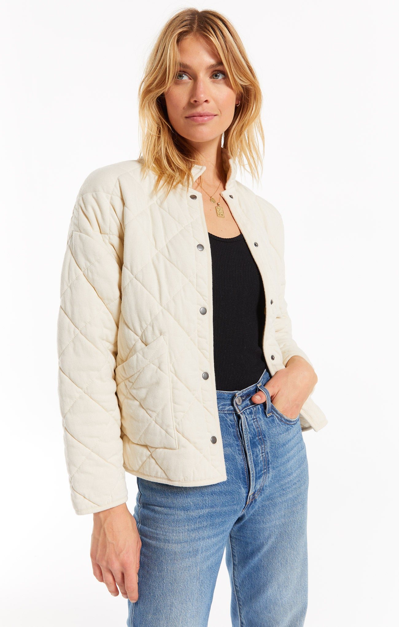 z supply maya quilted jacket