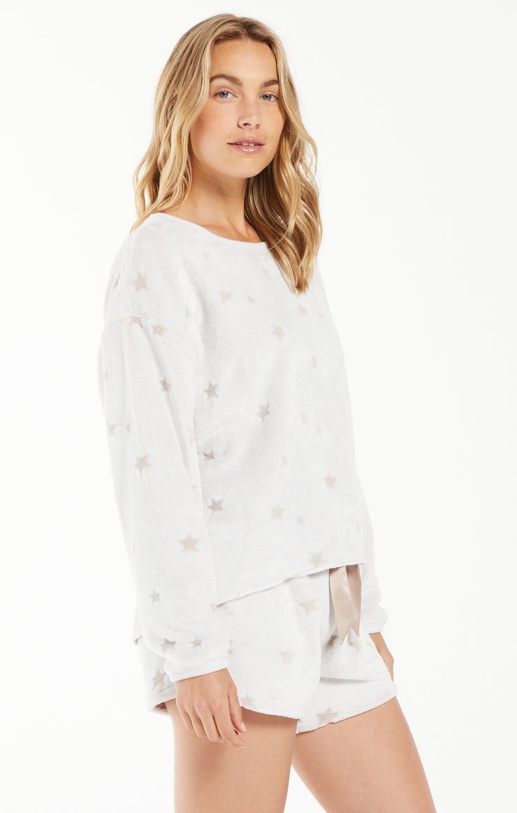 Tops Frosted Plush Star Long Sleeve Top Frosted Plush Star Long Sleeve Top