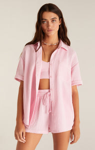 TopsSundown Gauze Shirt Pink Orchid