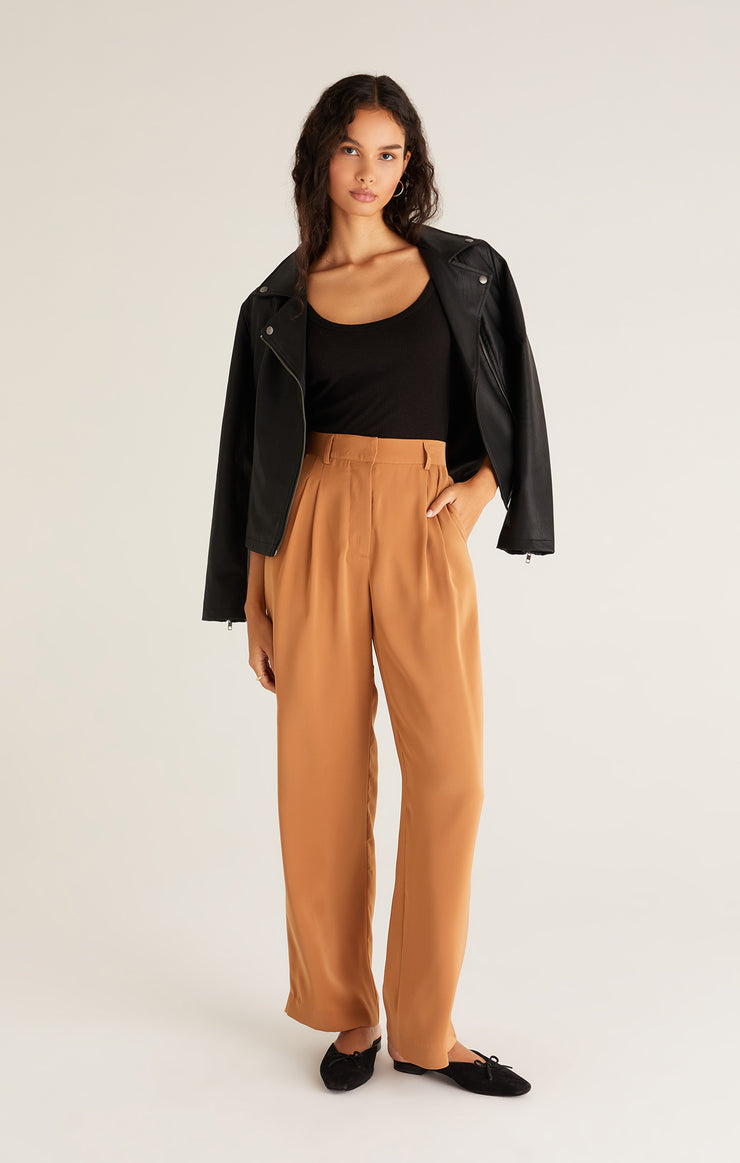 Pants Lucy Twill Pant Camel Brown