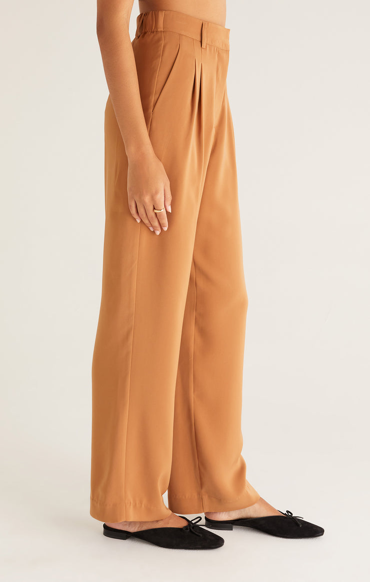 Pants Lucy Twill Pant Camel Brown