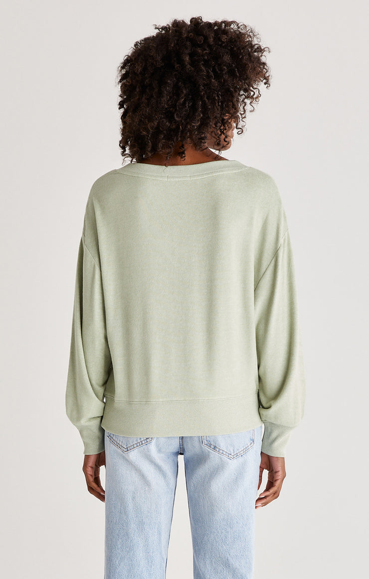Tops Francis Marled V-Neck Top Pistachio