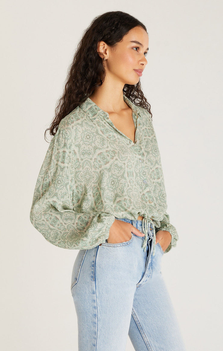 Tops Becca Medallion Top Tropical Teal