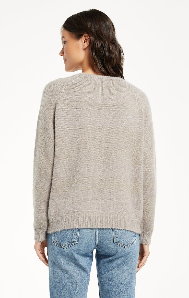 Sweaters Alexa Eyelash Sweater Light Fog