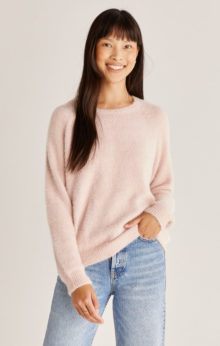Sweaters Alexa Eyelash Sweater Pink Sky